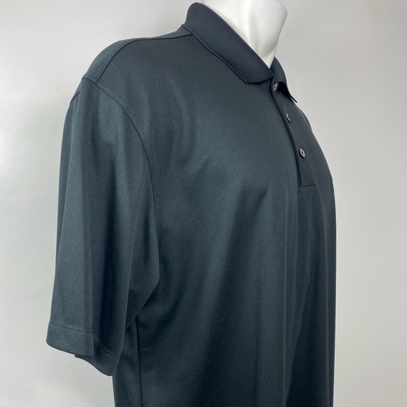 Nike Polo Shirt Mens XL Black Collared Dri-Fit Button Haymakers for hope - Picture 4 of 9